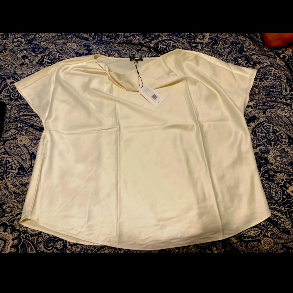 Universal Standard boatneck top white, 18-20 NWT